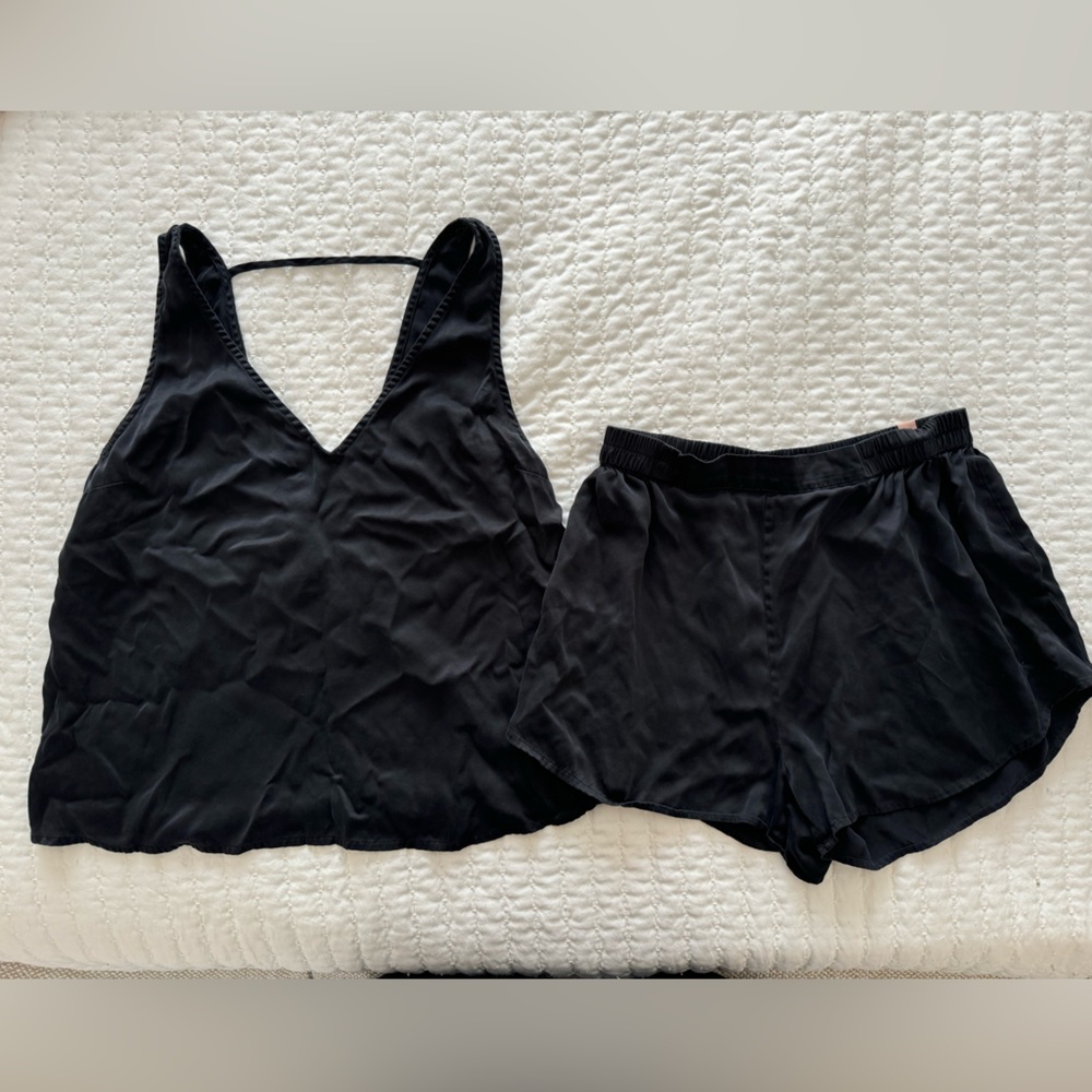 Lunya Washable silk sleep set XS